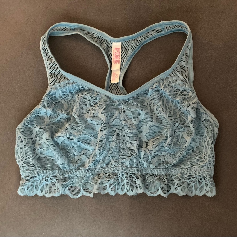 VS PINK unlined lace racerback Bralette S